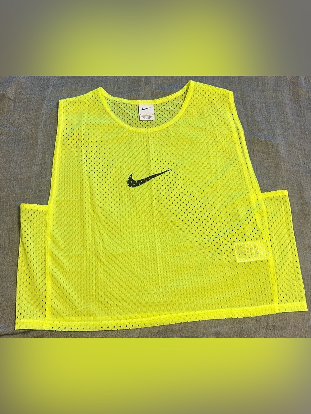 Nike Neon Yellow Mesh Training Vest